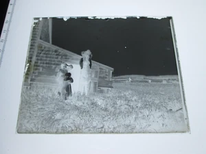 UN (1) NEGATIVO DE CRISTAL DE PRINCIPIOS DE 1900: MAINE, "¿MUJER HOMBRE PERRO?" - Imagen 1 de 1