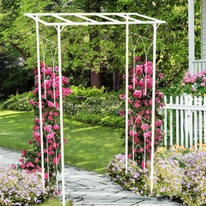 Metal Garden Heavy-Duty Arch Arbor Trellis Archway for wedding Climbing Plants - Picture 1 of 14
