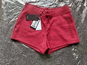 ARMANI EXCHANGE 8NYS70Y9L7Z DOUBLE KNIT, SIDE LOGO SHORT. RED, EXTRA SMALL, NEW - Picture 1 of 6