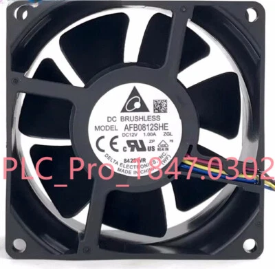 1PCS NEW Delta AFB0812SHE 8038 DC12V 1.00A 8CM 4-Wire Cooling Fan Fast delivery - Image 1 of 4
