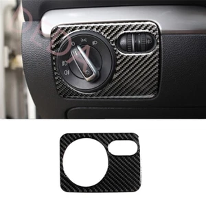 Carbon Fiber Interior Headlight Switch Panel Cover For VW Golf 6 MK6 GTI 2008-12 - Picture 1 of 15