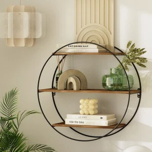 Floating Wall Shelf Round 3-Tier - Picture 1 of 9