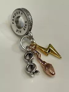 NEW Authentic PANDORA Harry Potter Glasses Nimbus 2000 Lightning Charm 799129C01 - Picture 1 of 5