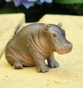 Figura de animal silvestre retirado de ternero hipopótamo Schleich Hipopopótamo sentado 2012 - Imagen 1 de 10