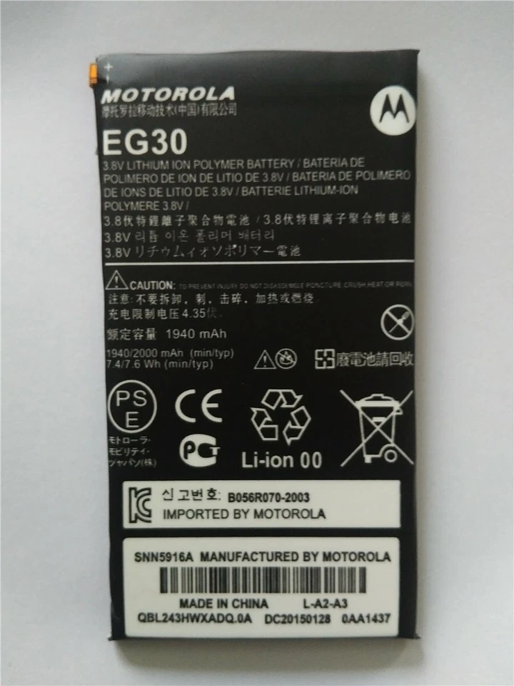 Original Batterie Motorola EG30 Pour Motorola Droid Razr XT890 XT901 XT902 X - Photo 1/1