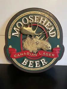 Vintage 29x27" Moosehead Canadian Lager On Tap Bier 3D Bar Kopf Schild Mancave - Bild 1 von 13