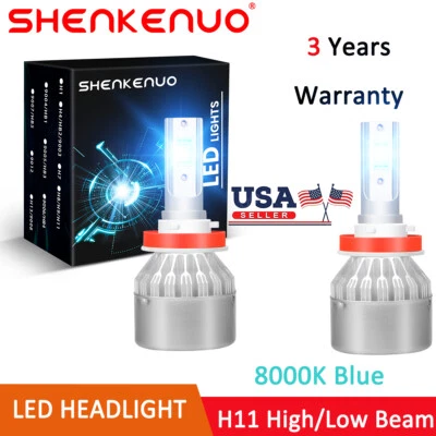 For Tahoe 2007-2014 - 2x H11 8000K Blue LED Headlight Bulbs Low Beam Kits - Image 1 of 4