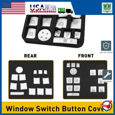 For Mercedes Benz E C-Class GLK Car Door Armrest Window Switch Button Cover Trim - Image 1 of 4