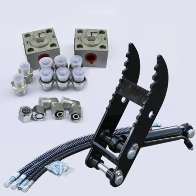 Fits For Mini Excavators Small Digger Attachment Kit Hydraulic Thumb Clip Clamp - Image 1 of 4