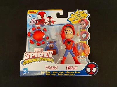 MARVEL SPIDEY AND HIS AMAZING FRIENDS HERO REVEAL SPIDEY & TRACE-E FIGURES - NEW - Image 1 of 2