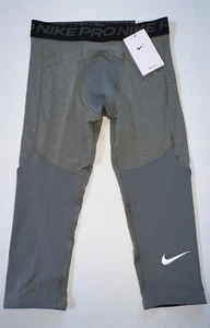NIKE PRO Baselayer Fitted Dri Fit Training Tights Compression CROP Pants Boys L - Picture 1 of 5