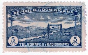 (I.B) Dominican Republic Telegraphs : 5c Blue (1920) - Picture 1 of 1