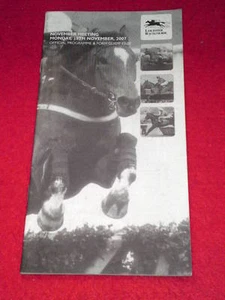 HORSE RACING PROGRAMME - LEICESTER - 19 Nov 2007 - Picture 1 of 1