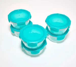 Lock & Lock 6 Pc Glass Container Set - Sea Glass  - Picture 1 of 4