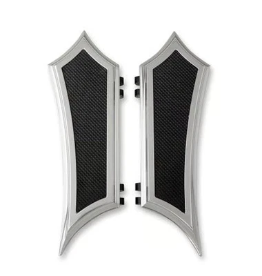 Accutronix Instigator 前地板 - 铬合金摩托车街头自行车 FBF01-IC — 第 1/4 张图片