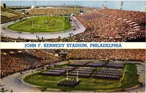Postcard John F Kennedy Stadium Philadelphia Pennsylvania 1964 - Picture 1 of 2