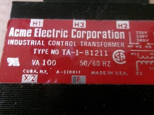 ACME Electric TR-1-81211 Industrial Control Transformer 100VA 240/480Volt AK - Picture 1 of 3