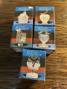 colección de "Estatuillas de Adorno de Vidrio Hilado" con Chapado en Oro de 24 quilates Lote de - Imagen 1 de 4