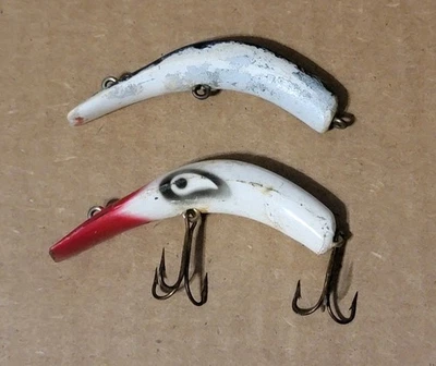 Lote 2 cebos de pesca de manivela Lazy Ike de colección 1 Is Ike 3 usados Foto 1 de 4