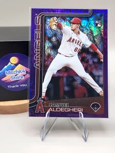 2025 Topps Series 2⚾ Samuel Aldegheri 😎Purple Rainbow Foil 066/250 Jersey Match - Picture 1 of 3