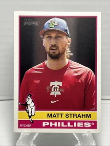 Topps Heritage 2025 - variación de imagen Matt Strahm #7 - Imagen 1 de 2