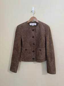 Veronica Beard Andrea Wildlederjacke Lederrinde Größe 4 - Bild 1 von 5