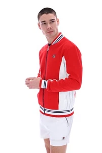 Fila Herren Track Top Settanta Zip Up Trainingsjacke in Fila Rot / Weiß / Fila Navy - Bild 1 von 13