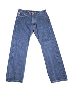 Levis 505 Jeans Herren 34x29 Blau Denim Regular Fit Straight Leg Hose Classic - Bild 1 von 8