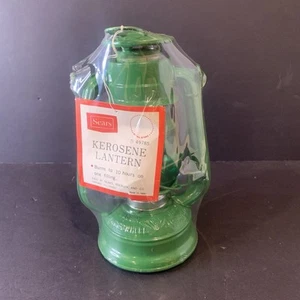 Vintage Green Winged Wheel No. 350 Kerosene Lantern Lamp Sears Made in Japan - Picture 1 of 9