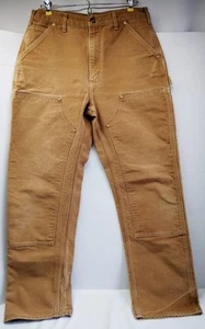 VINTAGE Carhartt Double Knee Original Fit B01 BRN 32X32 MADE IN USA 125th Anniv - Bild 1 von 17