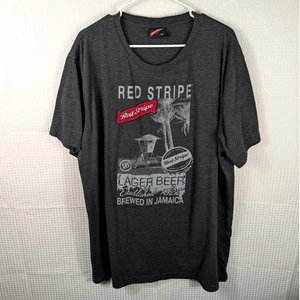 Red Stripe Lager Beer T-Shirt 3XL grau Grafik Tee Jamaika Karibik Brauerei - Bild 1 von 6