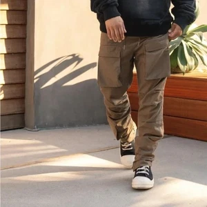 Pantalón cargo Richie Le Collection Ripstop - Burnt Moss M - Imagen 1 de 11