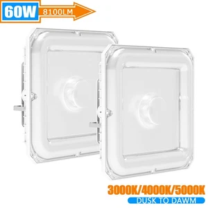 2Pack-LED Canopy Light 60W 3K/4K/5K Outdoor IP65 Square Gas Station Ceiling Lamp - Picture 1 of 13