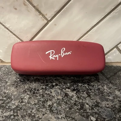 Ray-Ban Rojo Borgoña Estuche para Gafas de Sol Estuche Protector Caja de Almacenamiento Foto 1 de 4