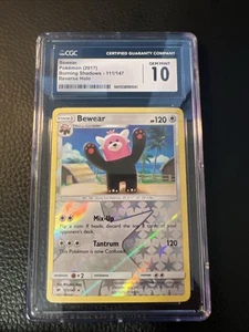 POP 3 Bewear 111/147 Burning Shadows Reverse Holo 2017 Pokemon CGC 10 GEM MINT - Picture 1 of 2