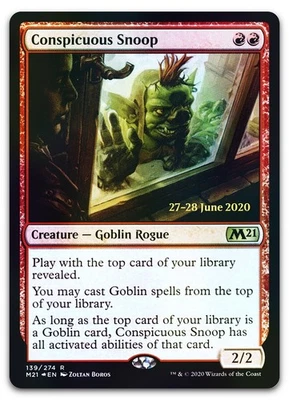 Conspicuous Snoop #139 (Foil) (LP) Prerelease Cards PRE Magic MTG - Image 1 of 2