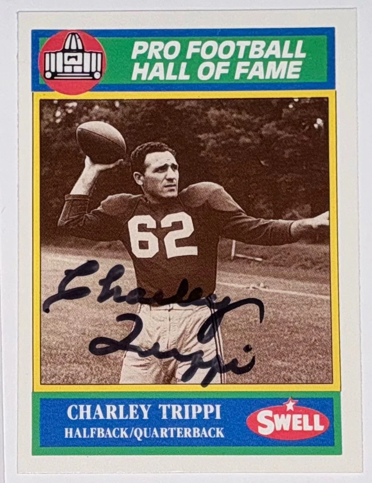 1990 Swell Charley Trippi Auto Autograph Signed Card IP/TTM - Image 1 of 1