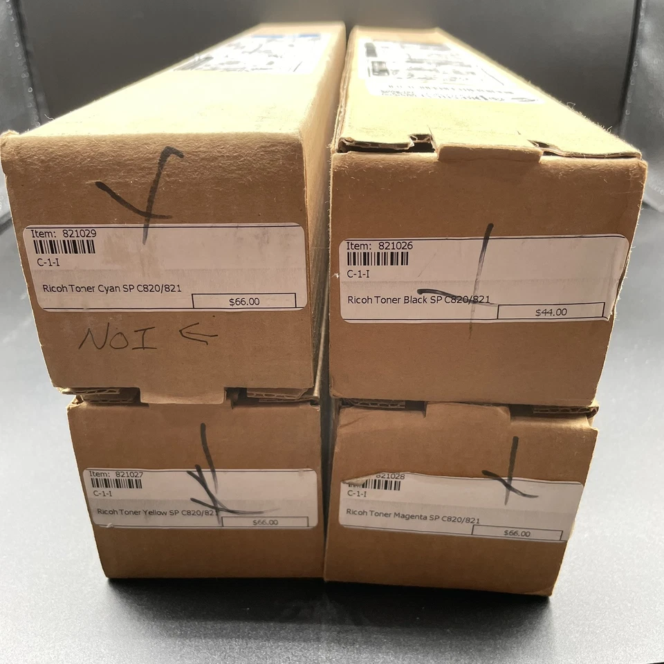 Ricoh SP C820DNHA 821026 821027 821028 821029 Compatible Juego de 4 Colores C821 Foto 1 de 2