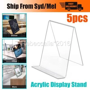 5X Acrylic Book Display Stand Photo Frame Brochure Artwork Holder Book Holder - Picture 1 of 10