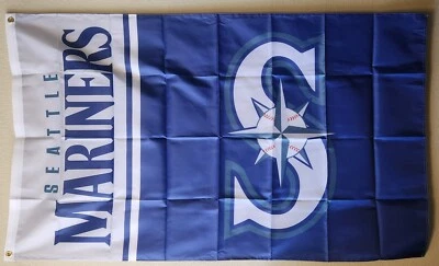 Seattle Mariners MLB Baseball Flag 3x5 Ft W/ Grommets  - Image 1 of 2