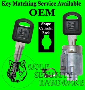 Chevy GMC OEM Single Door Lock Key Cylinder Tumbler Barrel 2 GM Logo Keys 706591 - Bild 1 von 2