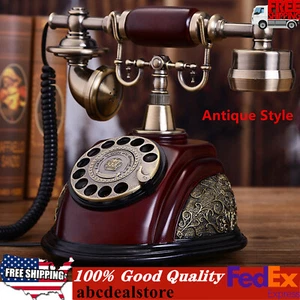 Vintage Obrotowa tarcza Telefon Telefon Działający Vintage Retro Old Fashion Telefon - Zdjęcie 1 z 11