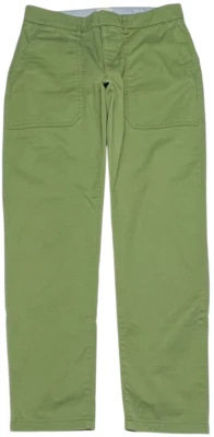 Pantalones J Crew para mujer (25) oliva ajustados boyfriend chinos tiro medio sarga elástica 27X27 Foto 1 de 4