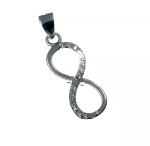 Colgante Infinito Plata 925 y Circonita Cúbica Collar Infinity Colgante Amor - Imagen 1 de 1