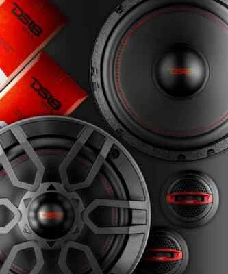 DS18 6.5" Component System Car Loud Speaker Tweeter Set 2-way Grills Red G6.5XC - Imagem 1 de 4