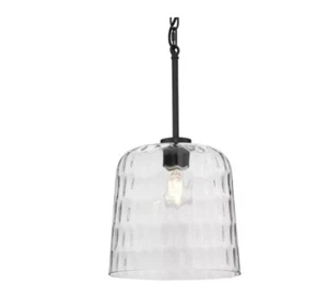 Progress Lighting Mauzy Collection 1-Light Matte Black Transitional Pendant - Picture 1 of 10