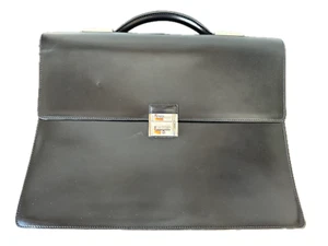 St. Dupont Preloved Aktentasche Schwarz Messenger Laptoptasche Business Elegant - Picture 1 of 9