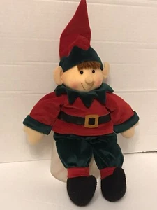 Soft Sculpture Shelf Sitting Christmas Elf 17 Inch Prima Creations - Picture 1 of 9