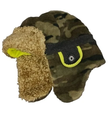 Gorra trampera camuflada forrada de lana Gap Kids con orejeras S/M Foto 1 de 4