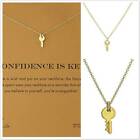 Key Necklace Antique Charm Pendant Chain Collar Vintage Costume Jewelry Gift 9l
